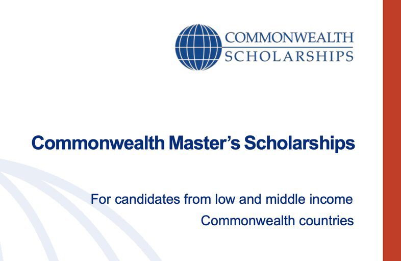 commonwealth masters scholarships 2021
